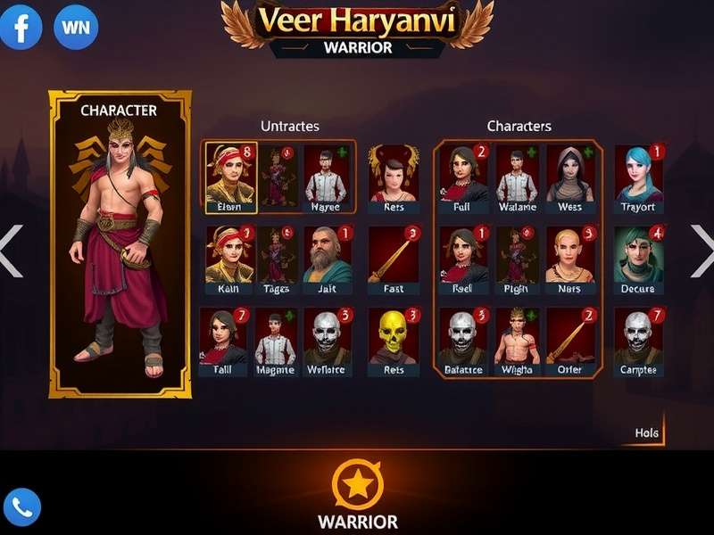 Veer Haryanvi Warrior character selection screen
